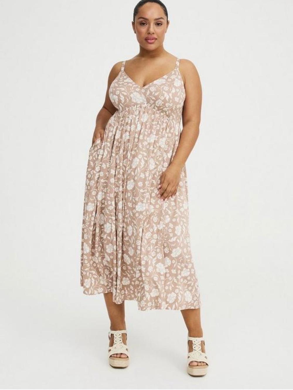 Torrid V-Neck Tea Length Dress NWT